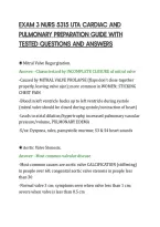Exam 3 Nurs 5315 Uta Cardiac And&NewLine;Pulmonary Preparation Guide With&NewLine;Tested Questions And Answers