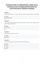 Introduction To Ammunition&comma; Ammo-45-Dl&colon;&NewLine;Introduction To Ammunition Expected&NewLine;Questions With Verified Answers&NewLine;