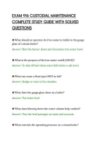 Exam 916 Custodial Maintenance&NewLine;Complete Study Guide With Solved&NewLine;Questions