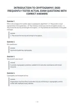 Introduction To Cryptography&comma; D830&NewLine;Frequently Tested Actual Exam Questions With&NewLine;Correct Answers