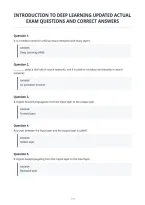 Introduction To Deep Learning Updated Actual&NewLine;Exam Questions And Correct Answers