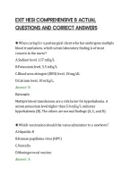 Exit Hesi Comprehensive B Actual&NewLine;Questions And Correct Answers