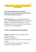 USPS Exam 943&colon; Section 1 &mdash; Automotive Mechanic Practice Question Bank &lpar;2026&ndash;2027&rpar; Comprehensive Practice Bank &mdash; Section 1&colon; Automotive&NewLine;Mechanic &lpar;60 Minutes&rpar; Engine Systems&comma; Brake Systems&comma; Electrical Systems&comma; Transmission & Drivetrain&comma; Steering & Suspensio