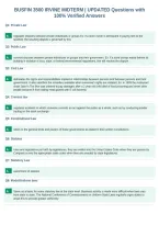 BUSFIN 3500 IRVINE MIDTERM &vert; UPDATED Questions with&NewLine;100&percnt; Verified Answers