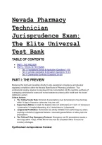 2026&sol;2027 Nevada Pharmacy Technician Jurisprudence Exam&colon; Question Elite Test Bank & Study Guide