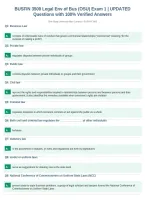 BUSFIN 3500 Legal Env of Bus &lpar;OSU&rpar; Exam 1 &vert; UPDATED&NewLine;Questions with 100&percnt; Verified Answers&NewLine;