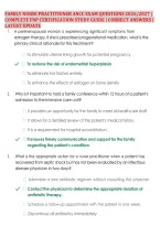Family Nurse Practitioner Ancc Exam Questions 2026&sol;2027 &vert; &NewLine;Complete Fnp Certification Study Guide &vert; Correct Answers &vert; &NewLine;Latest Update