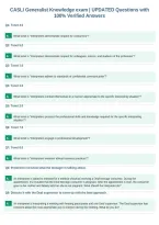 CASLI Generalist Knowledge exam &vert; UPDATED Questions with&NewLine;100&percnt; Verified Answers