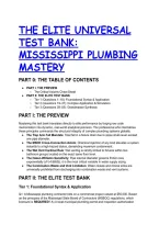 2026&sol;2027 Mississippi Plumbing Mastery & IPC Elite Test Bank &vert; MSBOC & MSDH Exam Prep &lpar;Grandmaster Questions&rpar;