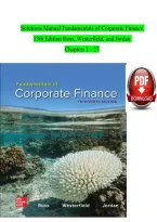 Fundamentals of Corporate Finance 13th Edition by Ross&comma; Westerfield&comma; and Jordan &ndash; Complete Test Bank and Solution Manual &lpar;Chapters 1-27&rpar;&NewLine;&NewLine;