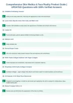 Comprehensive Skin Medica & Face Reality Product Guide &vert;&NewLine;UPDATED Questions with 100&percnt; Verified Answers