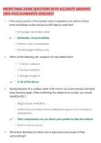 Nremt Final Exam Questions With Accurate Answers &NewLine;100&percnt; Pass Guarantee 2026&sol;2027