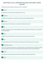 ICHS Pharm Test 1 &vert; UPDATED Questions with 100&percnt; Verified&NewLine;Answers&NewLine;