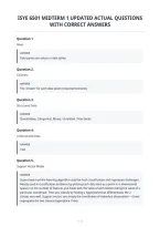 Isye 6501 Midterm 1 Updated Actual Questions&NewLine;With Correct Answers
