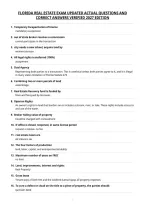 Florida Real Estate Exam Updated Actual Questions And&NewLine;Correct Answers Verified 2027 Edition