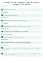 ICHS Med surge term 1211-H Week 1 &vert; UPDATED Questions&NewLine;with 100&percnt; Verified Answers