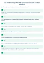IEE 380 Exam 2 &vert; UPDATED Questions with 100&percnt; Verified&NewLine;Answers