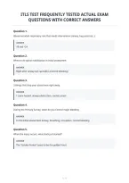 Itls Test Frequently Tested Actual Exam&NewLine;Questions With Correct Answers
