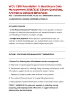 WGU C810 Foundation in Healthcare Data Management 2026&sol;2027 &vert; Exam Questions&comma; Answers & Detailed Rationales