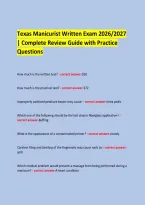  &NewLine;Texas Manicurist Written Exam 2026&sol;2027 &NewLine;&vert; Complete Review Guide with Practice Questions &NewLine; &NewLine;