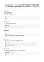 Jurisprudence Test 2&colon; Units 4-6 Frequently Tested&NewLine;Actual Exam Questions With Correct Answers