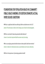 Foundations For Population Health In Community&NewLine;Public Health Nursing 5Th Edition Stanhope Actual&NewLine;Paper Solved Questions