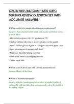Galen Nur 265 Exam 1 Med Surg&NewLine;Nursing Review Question Set With&NewLine;Accurate Answers