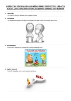 History of Psychology & Contemporary Perspectives
