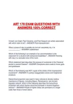 Art 178 Exam Questions With Answers 100&percnt; Correct