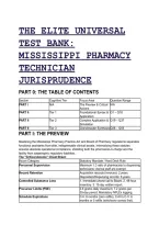 The Elite Mississippi Pharmacy Technician Jurisprudence Test Bank 2026&sol;2027 &vert; Q&A with Mentor's Analysis