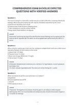 Comprehensive Exam B-Evolve Expected&NewLine;Questions With Verified Answers
