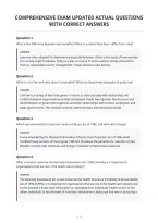 Comprehensive Exam Updated Actual Questions&NewLine;With Correct Answers&NewLine;