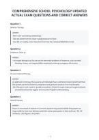 Comprehensive School Psychology Updated&NewLine;Actual Exam Questions And Correct Answers
