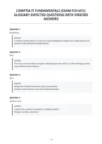 Comptia It Fundamentals &lpar;Exam Fc0-U51&rpar;&semi;&NewLine;Glossary Expected Questions With Verified&NewLine;Answers