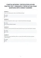 Comptia Network&plus; Certification N10-009&NewLine;Practice Test 1 Frequently Tested Actual Exam&NewLine;Questions With Correct Answers