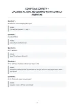 Comptia Security &plus;&NewLine;Updated Actual Questions With Correct&NewLine;Answers