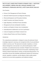 Nsg 555 Quiz 2 Nurse Practitioner In Primary Care Ii &ndash; Questions&NewLine;And Answers &vert; Verified And Well Detailed Answers &vert; Plus&NewLine;Rationales &vert; Download And Pass &vert; Latest Exam Update 2026&sol;2027