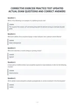 Corrective Exercise Practice Test Updated&NewLine;Actual Exam Questions And Correct Answers