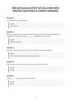 Cris 303 Quizzes Latest Actual Exam With&NewLine;Verified Questions & Correct Answer
