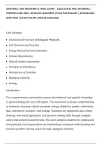 Umn Biol 1009 Midterm & Final Exam &ndash; Questions And Answers &vert;&NewLine;Verified And Well Detailed Answers &vert; Plus Rationales &vert; Download&NewLine;And Pass &vert; Latest Exam Update 2026&sol;2027