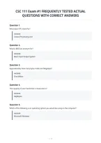 Csc 111 Exam &num;1 Frequently Tested Actual&NewLine;Questions With Correct Answers&NewLine;