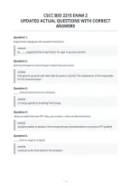 Cscc Bio 2215 Exam 2&NewLine;Updated Actual Questions With Correct&NewLine;Answers&NewLine;