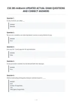 Cse 205 Midterm Updated Actual Exam Questions&NewLine;And Correct Answers&NewLine;