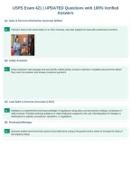 USPS Exam 421 &vert; UPDATED Questions with 100&percnt; Verified&NewLine;Answers