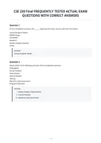 Cse 230 Final Frequently Tested Actual Exam&NewLine;Questions With Correct Answers&NewLine;