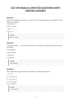 Cse 1010 Midterm Expected Questions With&NewLine;Verified Answers