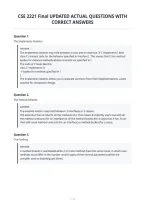 Cse 2221 Final Updated Actual Questions With&NewLine;Correct Answers