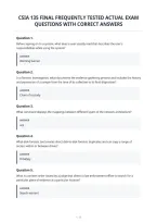 Csia 135 Final Frequently Tested Actual Exam&NewLine;Questions With Correct Answers