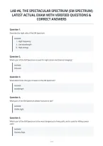 Lab &num;6&comma; The Spectacular Spectrum &lpar;Em Spectrum&rpar;&NewLine;Latest Actual Exam With Verified Questions &&NewLine;Correct Answers