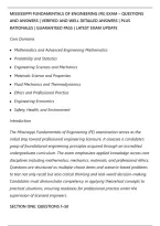 Mississippi Fundamentals Of Engineering &lpar;Fe&rpar; Exam &ndash; Questions&NewLine;And Answers &vert; Verified And Well Detailed Answers &vert; Plus&NewLine;Rationales &vert; Guaranteed Pass &vert; Latest Exam Update